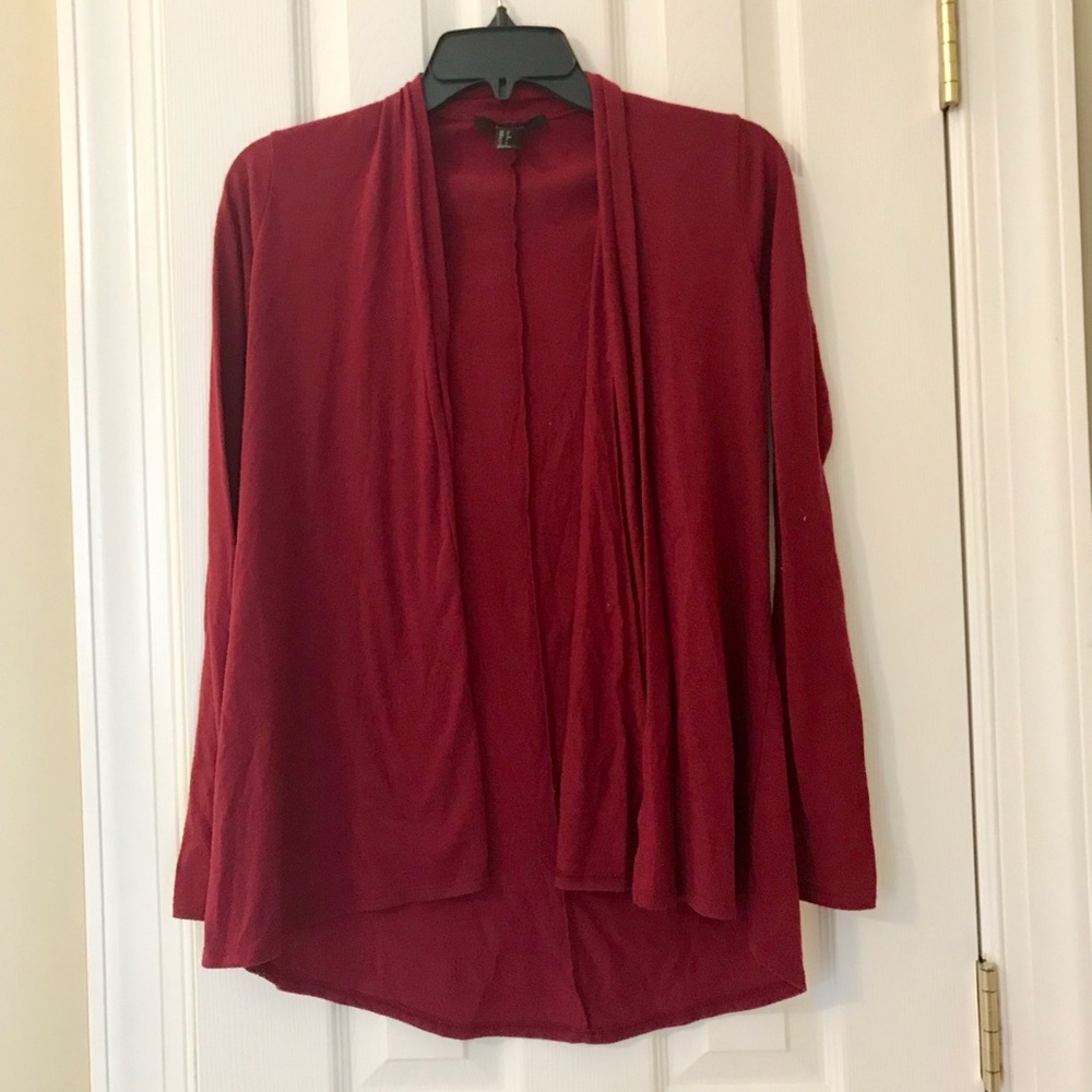 Women’s Red Long Sleeve Cardigan